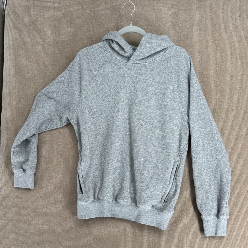 Fabletics Go-To Pullover Hoodie Gray Heather Raglan French Terry SB2458228 Small